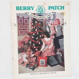 Berry Patch Snowflaking Two Cross Stitch on Gingham Pattern Booklet 1983